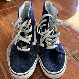 Blue Suede Vans Sk8 Hi